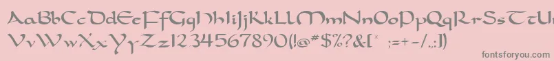 フォントDorcla – ピンクの背景に灰色の文字