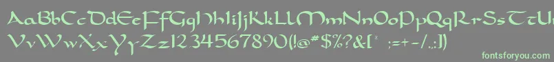 Шрифт Dorcla – зелёные шрифты на сером фоне