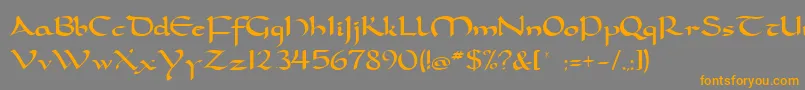 Dorcla Font – Orange Fonts on Gray Background