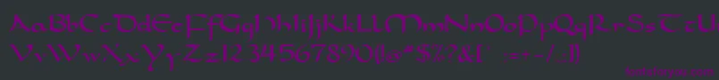 Шрифт Dorcla – фиолетовые шрифты на чёрном фоне
