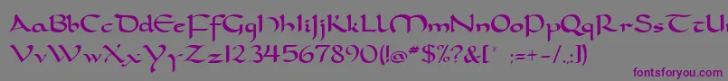 Шрифт Dorcla – фиолетовые шрифты на сером фоне