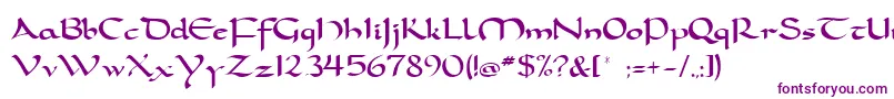 Шрифт Dorcla – фиолетовые шрифты на белом фоне