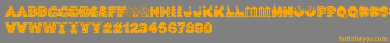 NightVigil Font – Orange Fonts on Gray Background