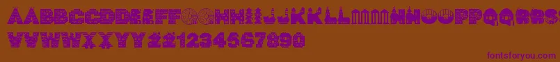 NightVigil Font – Purple Fonts on Brown Background