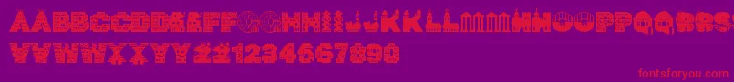 NightVigil Font – Red Fonts on Purple Background