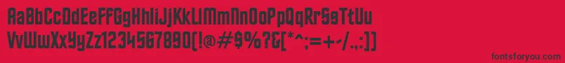 TrekkerfrontierRegular Font – Black Fonts on Red Background