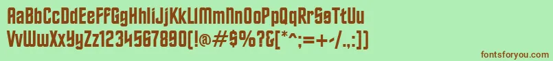 TrekkerfrontierRegular Font – Brown Fonts on Green Background