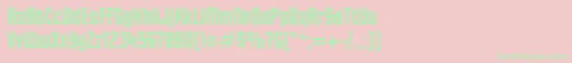 TrekkerfrontierRegular Font – Green Fonts on Pink Background