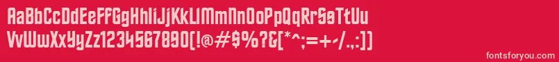 TrekkerfrontierRegular Font – Pink Fonts on Red Background