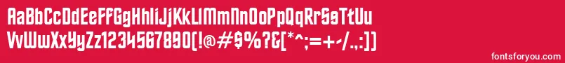 TrekkerfrontierRegular Font – White Fonts on Red Background