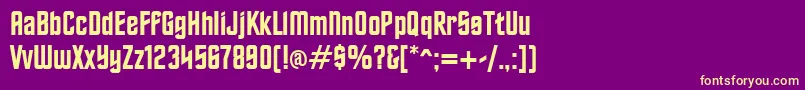 TrekkerfrontierRegular Font – Yellow Fonts on Purple Background