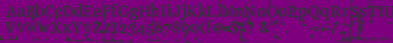 Llpebl-Schriftart – Schwarze Schriften auf violettem Hintergrund