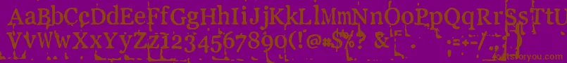 Llpebl Font – Brown Fonts on Purple Background