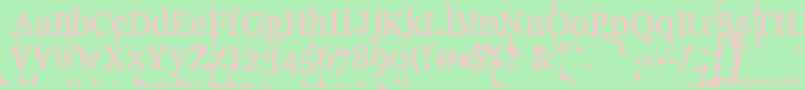 Llpebl Font – Pink Fonts on Green Background