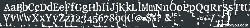 フォントLlpebl – 黒い背景に白い文字