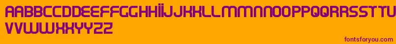 OxinFreePromo Font – Purple Fonts on Orange Background