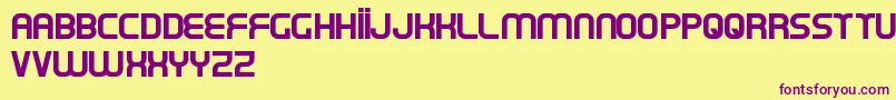 OxinFreePromo Font – Purple Fonts on Yellow Background
