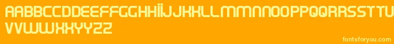 OxinFreePromo Font – Yellow Fonts on Orange Background