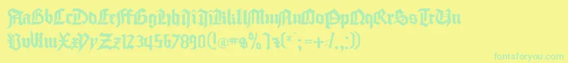 Goodcitymodern Font – Green Fonts on Yellow Background