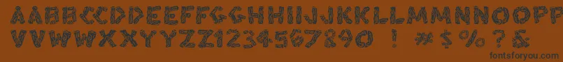 Blacksplinters Font – Black Fonts on Brown Background