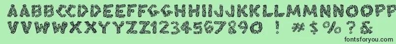 Blacksplinters Font – Black Fonts on Green Background