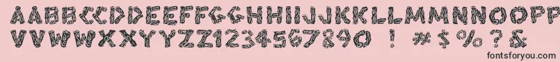 Blacksplinters Font – Black Fonts on Pink Background