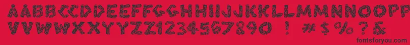 Blacksplinters Font – Black Fonts on Red Background