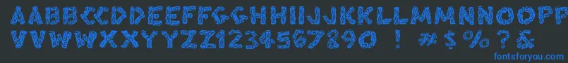 Blacksplinters Font – Blue Fonts on Black Background