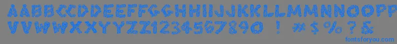 Blacksplinters Font – Blue Fonts on Gray Background