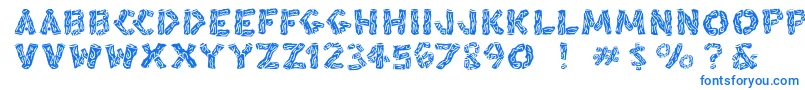 Blacksplinters Font – Blue Fonts on White Background