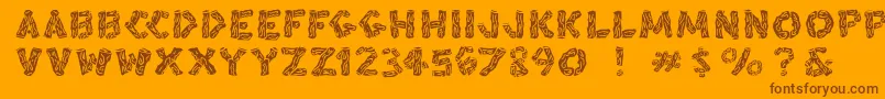 Blacksplinters Font – Brown Fonts on Orange Background