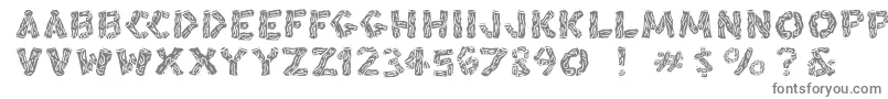 Blacksplinters-fontti – harmaat kirjasimet valkoisella taustalla