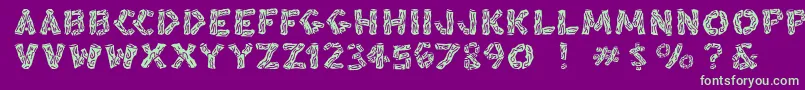 Więcej informacji o czcionce Blacksplinters Czcionka Blacksplinters – zielone czcionki na fioletowym tle