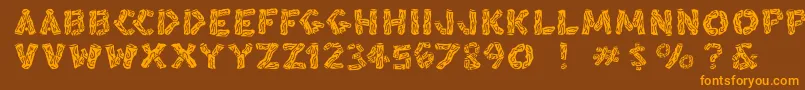 Blacksplinters Font – Orange Fonts on Brown Background