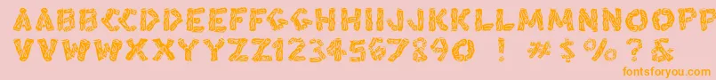 Blacksplinters Font – Orange Fonts on Pink Background