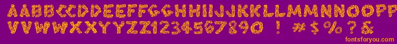 Blacksplinters Font – Orange Fonts on Purple Background