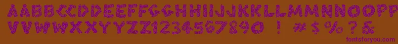 Blacksplinters Font – Purple Fonts on Brown Background