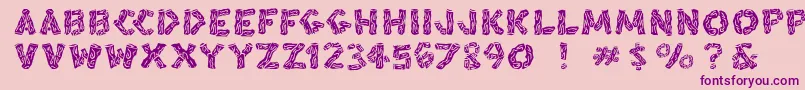 Blacksplinters Font – Purple Fonts on Pink Background