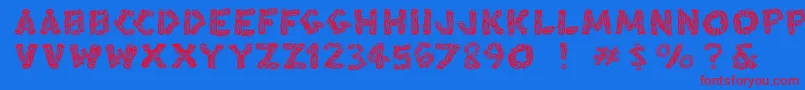 Blacksplinters Font – Red Fonts on Blue Background