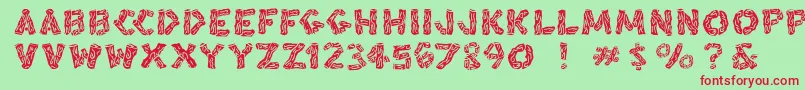 Blacksplinters Font – Red Fonts on Green Background