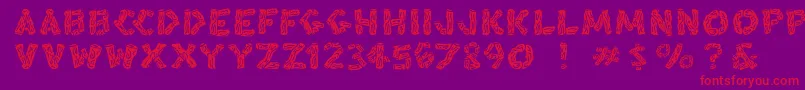 Blacksplinters Font – Red Fonts on Purple Background