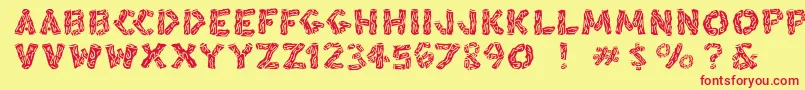 Blacksplinters Font – Red Fonts on Yellow Background