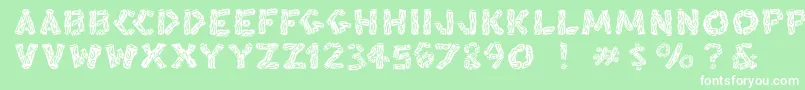 Blacksplinters Font – White Fonts on Green Background