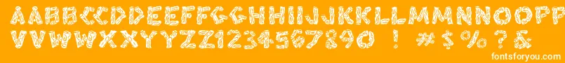 Blacksplinters Font – White Fonts on Orange Background