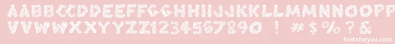 Blacksplinters Font – White Fonts on Pink Background