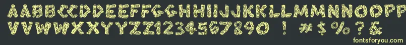 Blacksplinters Font – Yellow Fonts on Black Background
