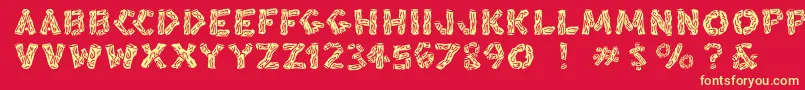 Blacksplinters Font – Yellow Fonts on Red Background