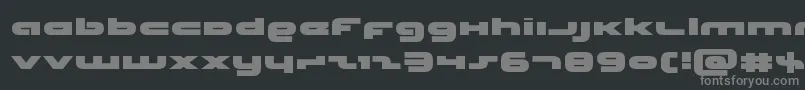 フォントUnisolexpand – 黒い背景に灰色の文字