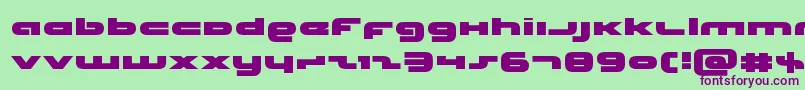 Unisolexpand Font – Purple Fonts on Green Background