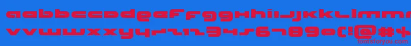 Unisolexpand-fontti – punaiset fontit sinisellä taustalla